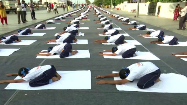 International Yoga Day Celebration at Pondicherry Beach Road International Yoga Day Celebration at Pondicherry Beach Road