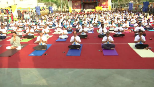 International Yoga Day Celebration at Pondicherry Beach Road International Yoga Day Celebration at Pondicherry Beach Road