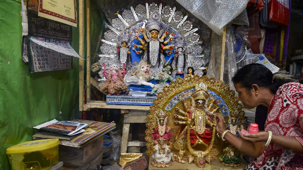 துர்கா சிலை தயாரிப்பு பகுதி