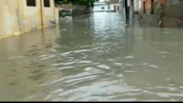 Rajasthan: Streets in Churu flooded following heavy rainfall in city Rajasthan: Streets in Churu flooded following heavy rainfall in city