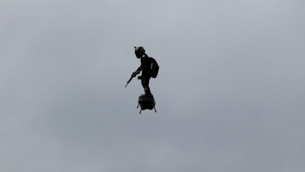 French National Day Celebrated ..The flying soldier who encouraged the visitors French National Day Celebrated ..The flying soldier who encouraged the visitors