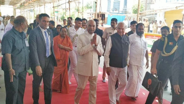President Ramnath Govind arrives in Kanchipuram and Darshan athi varadar President Ramnath Govind arrives in Kanchipuram and Darshan athi varadar