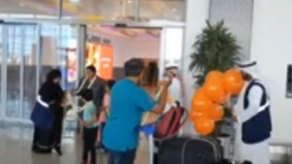 Abu Dhbai aiport staffs celebrate Indias Independence day Abu Dhbai aiport staffs celebrate Indias Independence day