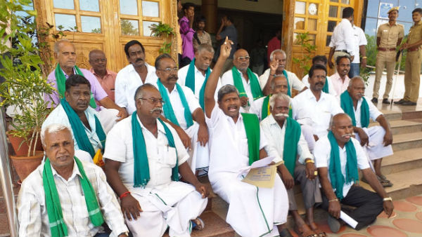 Ayyakkannu Protest near Trichy Collectorate Ayyakkannu Protest near Trichy Collectorate