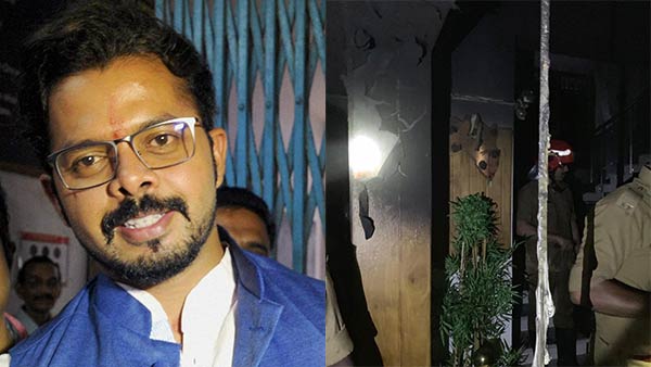 Fire broke out at cricketer Sreesanths house in Kochi Fire broke out at cricketer Sreesanths house in Kochi