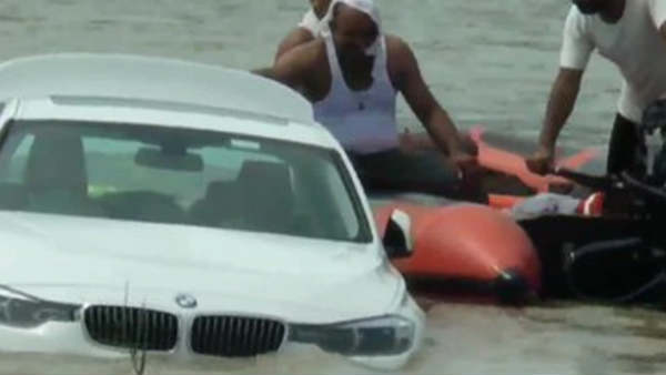Haryana youth pushes BMW into river Haryana youth pushes BMW into river