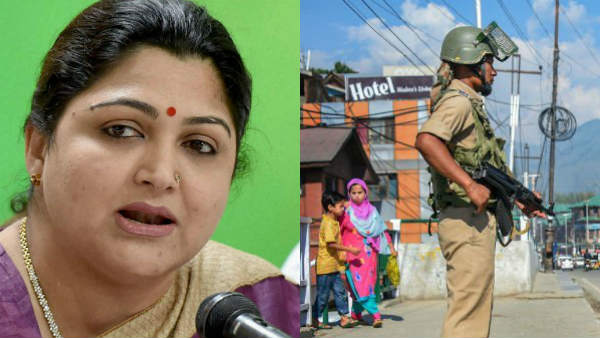 Actress Kushboos comment on Kashmir issue Actress Kushboos comment on Kashmir issue