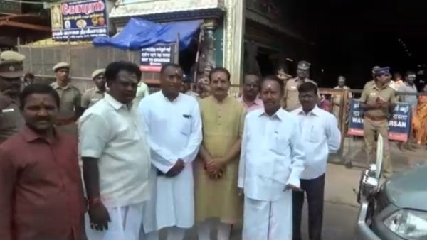 PM Narendra Modis brother Pankaj Modi today visited Meenakshi Amman Temple in Madurai PM Narendra Modis brother Pankaj Modi today visited Meenakshi Amman Temple in Madurai