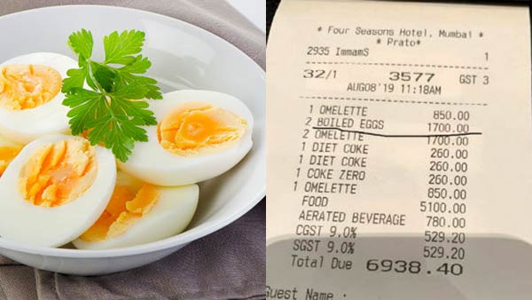 mumbai hotel asked rs 1700 bill for two boiled egg mumbai hotel asked rs 1700 bill for two boiled egg