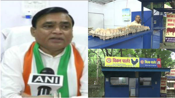BJP MLA objects to sell cow milk along with chicken and eggs BJP MLA objects to sell cow milk along with chicken and eggs