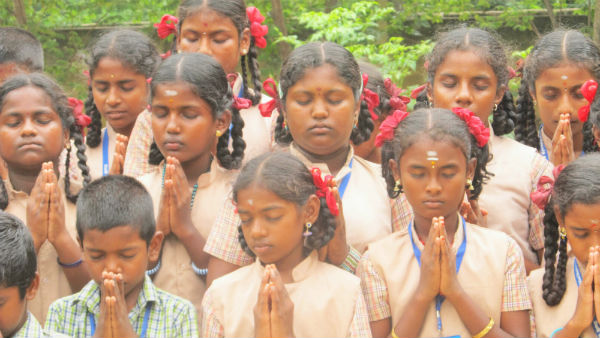Devakottai School Students prayer about Vikram lander on moon Devakottai School Students prayer about Vikram lander on moon