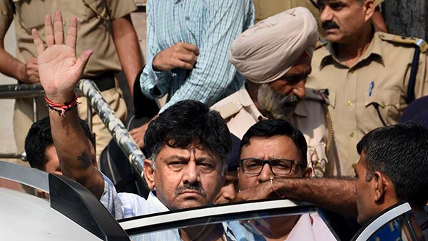 DK Shivakumar, sent to Tihar jail over money laundering case DK Shivakumar, sent to Tihar jail over money laundering case