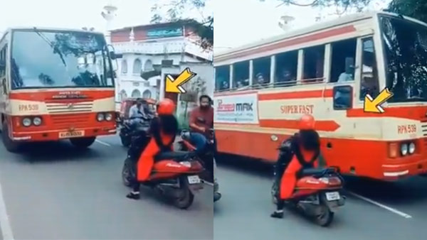 நம்ம புள்ளிங்க எல்லாம் பயங்கரம்.. நட்ட நடு ரோட்டில் பஸ் டிரைவரை தெறிக்கவிட்ட பெண்.. வைரல் வீடியோ 