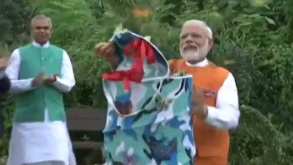 Prime Minister Narendra Modi at the Butterfly garden in Gujarat Prime Minister Narendra Modi at the Butterfly garden in Gujarat