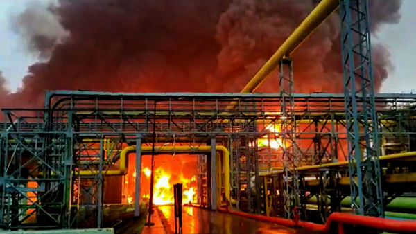 Fire accident in ONGC Navi Mumbai Fire accident in ONGC Navi Mumbai
