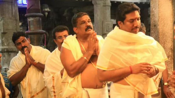 Ops son donate cow to the dhanumalayan temple Ops son donate cow to the dhanumalayan temple