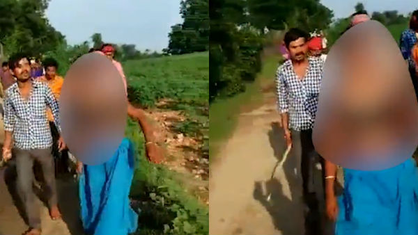 Young Tribal woman attacked by public due to caste affair in MP Young Tribal woman attacked by public due to caste affair in MP