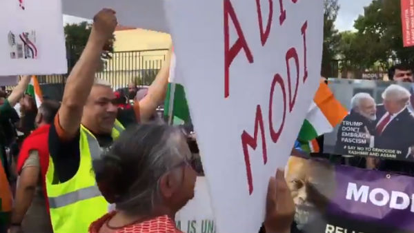Protest outside Howdy Modi Event in Houston Protest outside Howdy Modi Event in Houston