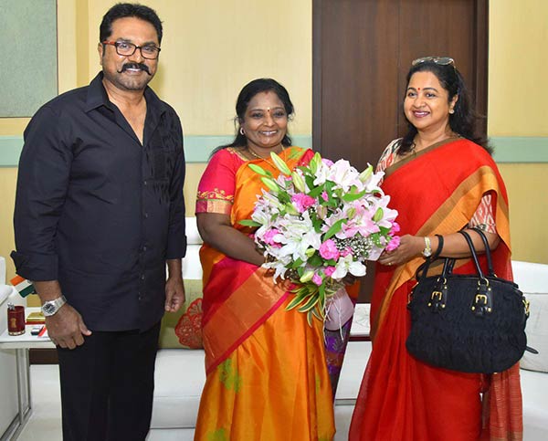 sarathkumar and radhika to meet governor tamilisai saoundararajan sarathkumar and radhika to meet governor tamilisai saoundararajan