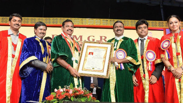 CM Palanisamy s gets an Honorary doctorate for his tremendous work as the chief minister CM Palanisamy s gets an Honorary doctorate for his tremendous work as the chief minister