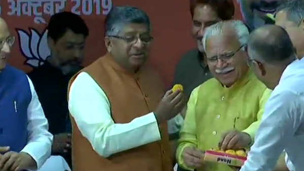ML Khattar elected as head of BJP Haryana legislative party ML Khattar elected as head of BJP Haryana legislative party