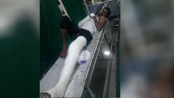 rowdy who attacked police got injured in puducherry rowdy who attacked police got injured in puducherry