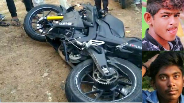 two youngsters died in bike accident near chennai two youngsters died in bike accident near chennai