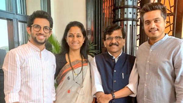Mumbai: Shiv Senas Aaditya Thackeray and Sanjay Raut met Nationalist Congress Partys Supriya Sule and Rohit Pawar Mumbai: Shiv Senas Aaditya Thackeray and Sanjay Raut met Nationalist Congress Partys Supriya Sule and Rohit Pawar
