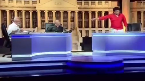 SriLanka: Mano Ganesan threw glass of water at Former Minister Attaullah SriLanka: Mano Ganesan threw glass of water at Former Minister Attaullah