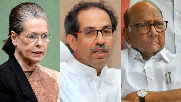 Sena, NCP, Congress parties finalise common agenda Sena, NCP, Congress parties finalise common agenda