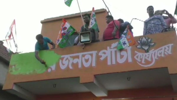 WB By Election Results: TMC workers capture 4 BJP offices WB By Election Results: TMC workers capture 4 BJP offices