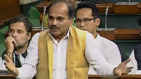 Adhir Ranjan expresses regret about his Nirbala remark in Loksabha Adhir Ranjan expresses regret about his Nirbala remark in Loksabha