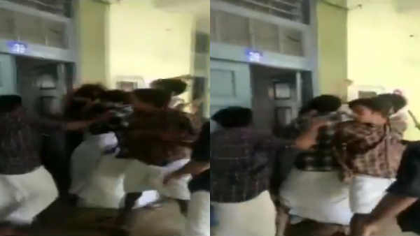 Kerala: Students Federation of India (SFI) workers thrash an ABVP worker Kerala: Students Federation of India (SFI) workers thrash an ABVP worker