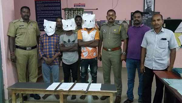 Police have arrested a group of men who bombed a liquor store in Puducherry Police have arrested a group of men who bombed a liquor store in Puducherry