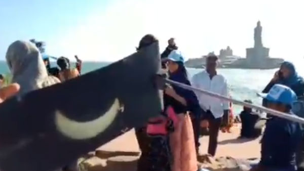 tourists throng kanyakumari to witness solar eclipse tourists throng kanyakumari to witness solar eclipse