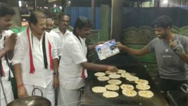 Health Minister Vijayabaskar was actively collecting votes for the AIADMK candidate Health Minister Vijayabaskar was actively collecting votes for the AIADMK candidate