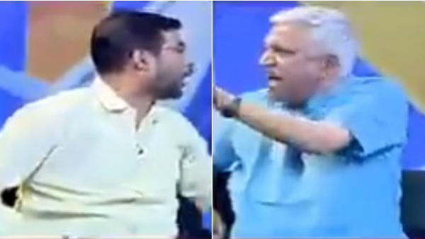 AIADMKs Jawahar Ali slams BJP Spokesperson Narayanan in Live TV Debate AIADMKs Jawahar Ali slams BJP Spokesperson Narayanan in Live TV Debate