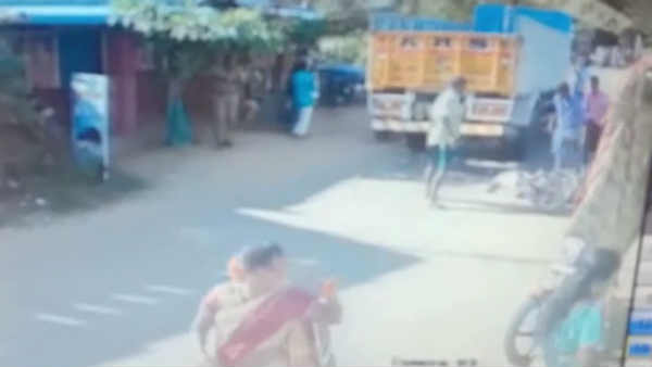 CCTV footage of a road accident CCTV footage of a road accident