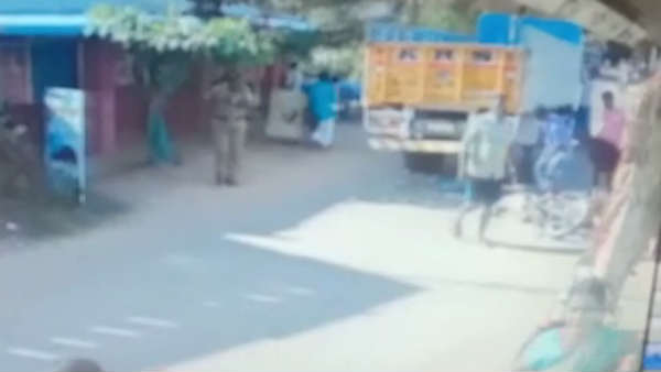 CCTV footage of a road accident CCTV footage of a road accident