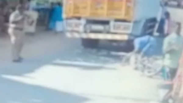 CCTV footage of a road accident CCTV footage of a road accident