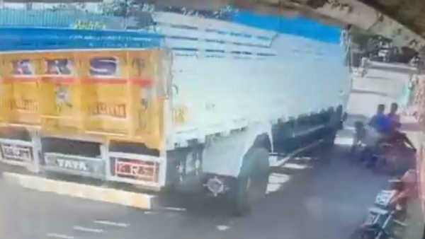 CCTV footage of a road accident CCTV footage of a road accident