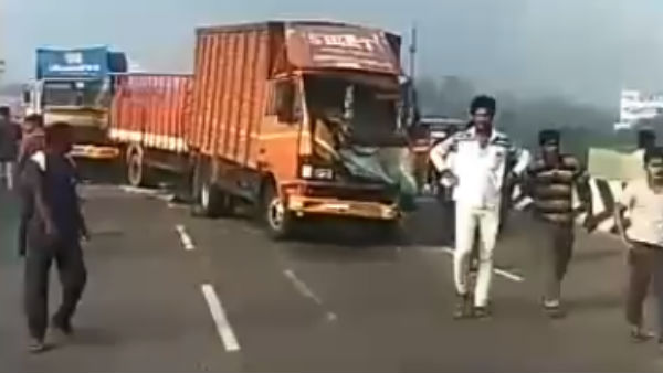 கட்டுப்பாட்டை இழந்த லாரி