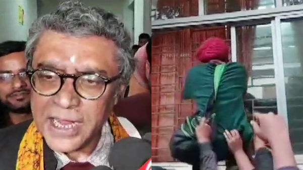 CAA Protest: SFI protests against BJPs MP Swapan Dasgupta CAA Protest: SFI protests against BJPs MP Swapan Dasgupta