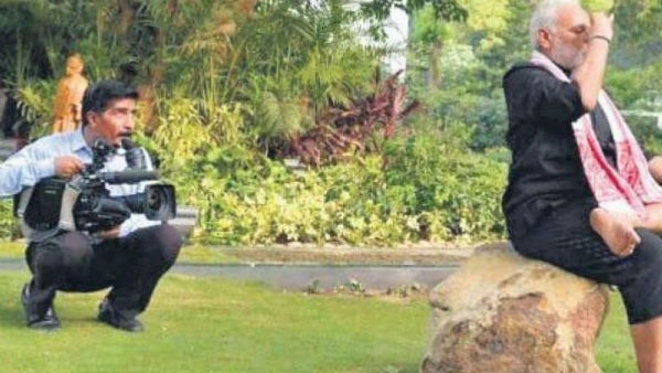 karnataka cameraman is the man behind pm modi karnataka cameraman is the man behind pm modi