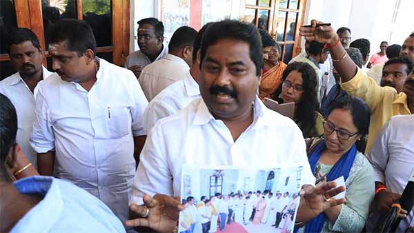 Ruling party Mlas complain to mla dhanavelu Ruling party Mlas complain to mla dhanavelu