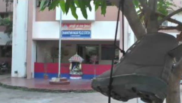 The police hanged their uniforms at the police station entrance in Puducherry The police hanged their uniforms at the police station entrance in Puducherry