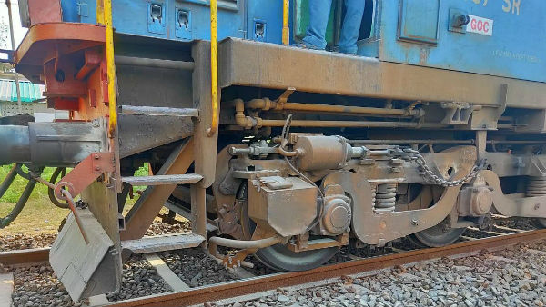 Fire broke out in Rameswaram - Tirupathi train Fire broke out in Rameswaram - Tirupathi train