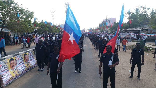 Trichy: Viduthalai siruthaikal katchi held save nation rally Trichy: Viduthalai siruthaikal katchi held save nation rally