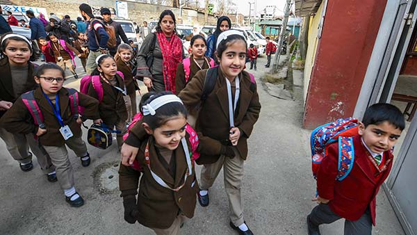 Schools in Kashmir reopen after nearly seven months Schools in Kashmir reopen after nearly seven months