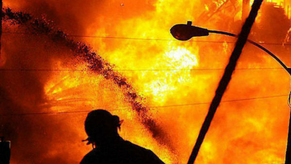 Chennai: Fire in the Tripleicane paper godown Chennai: Fire in the Tripleicane paper godown